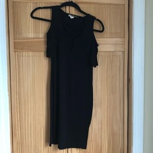Black Cut Out Shoulder Dress